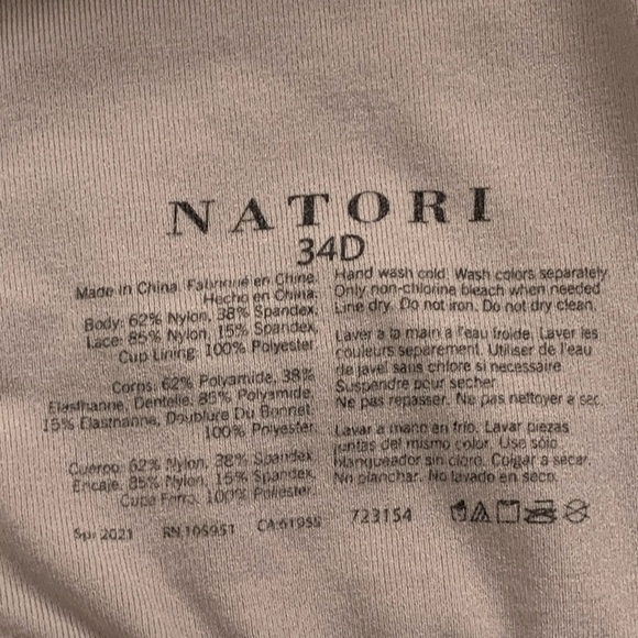 NATORI Bra 723154 Bliss Contour Wireless Bra 34D - Picture 8 of 10